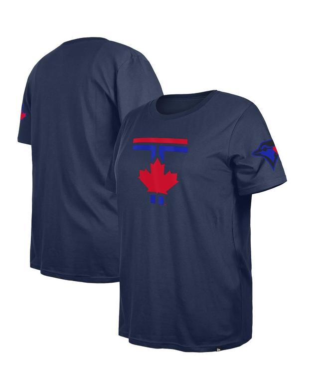 New Era Womens Blue Toronto Blue Jays 2024 City Connect Plus Size T-Shirt Product Image