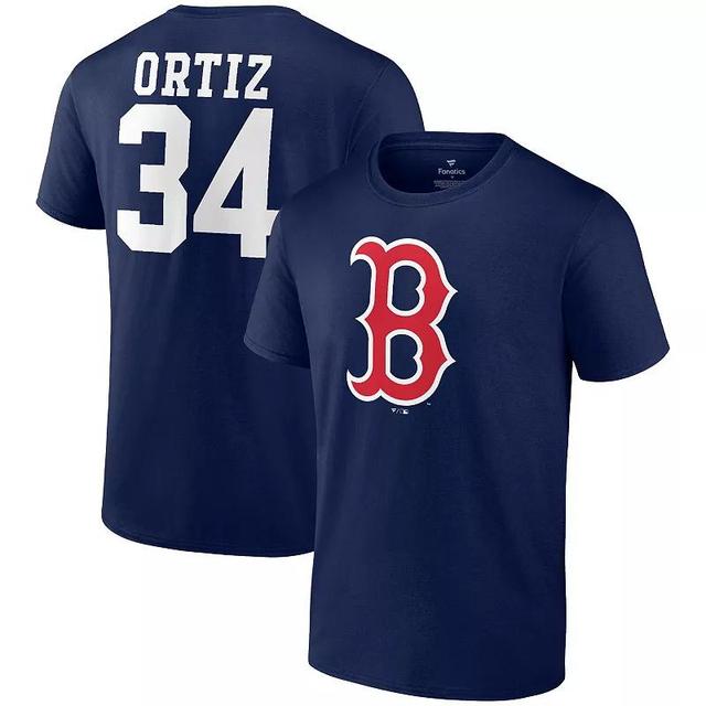 Mens Fanatics Branded David Ortiz Boston Red Sox Logo Graphic T-Shirt Blue Product Image