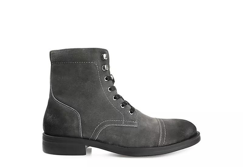 Thomas & Vine Darko Mens Leather Ankle Boots Grey Product Image