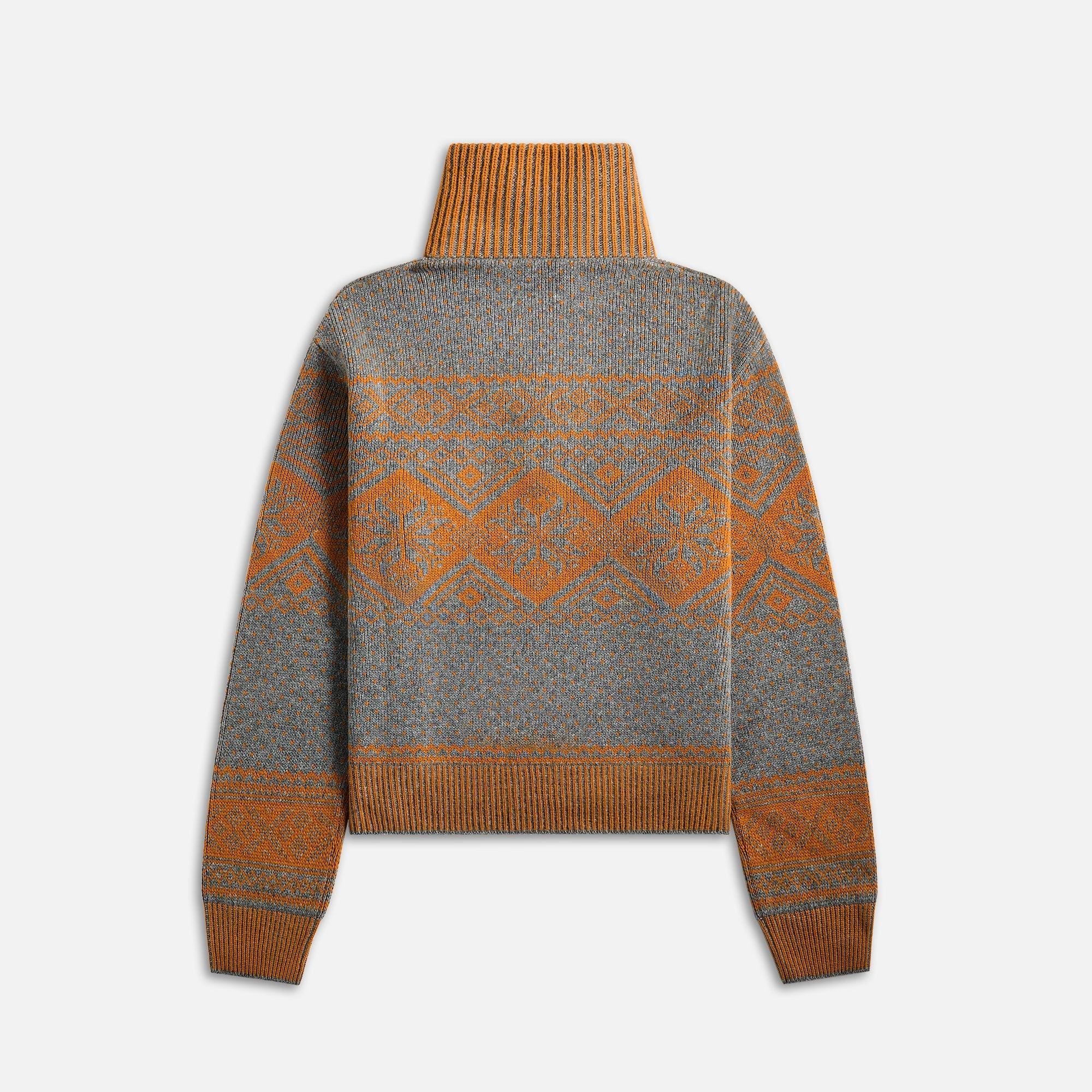 Loewe Zip-Up Sweater - Grey / Orange Male product image