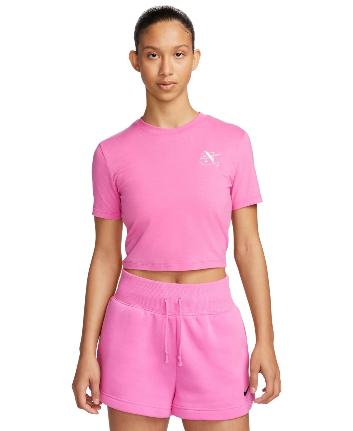 Nike Womens Sportswear Essential Slim-Fit Cropped T-Shirt product image