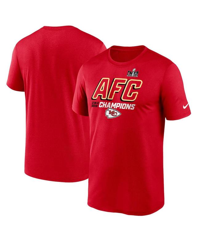 Mens Nike Red Kansas City Chiefs 2023 Afc Champions Iconic T-shirt Product Image