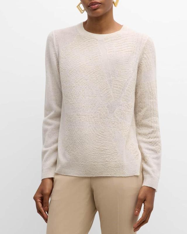 Cashmere Textured Intarsia Sweater Product Image