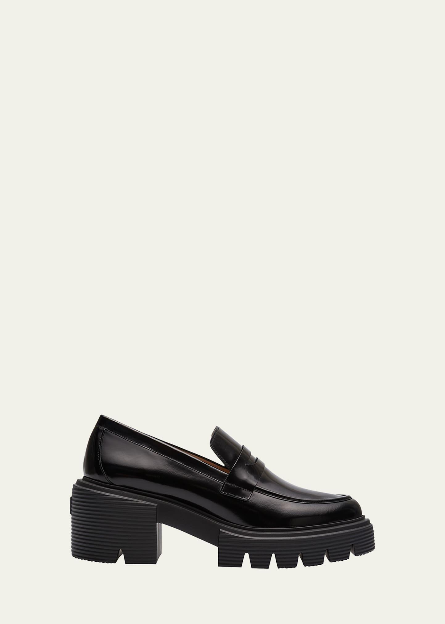 Soho Leather Casual Penny Loafers In Black Product Image