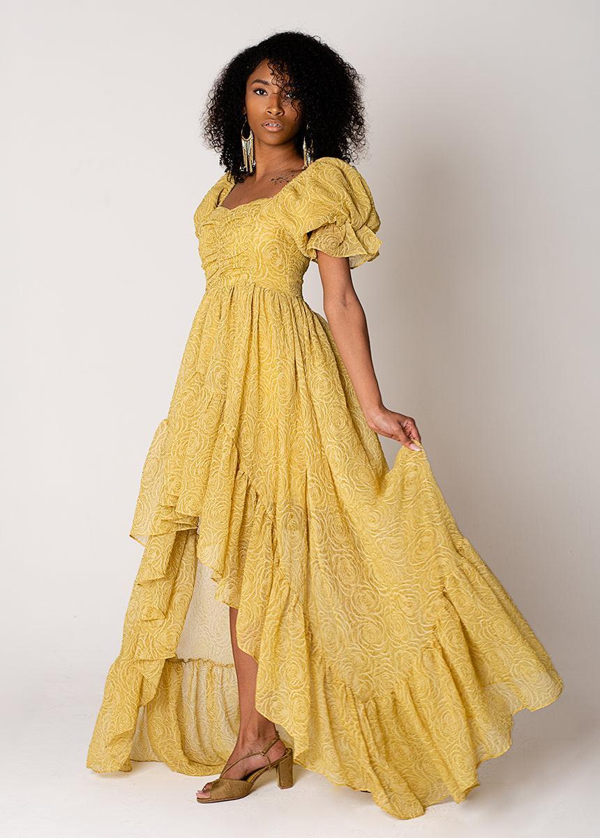 Swan Impact Dress in Citron Product Image