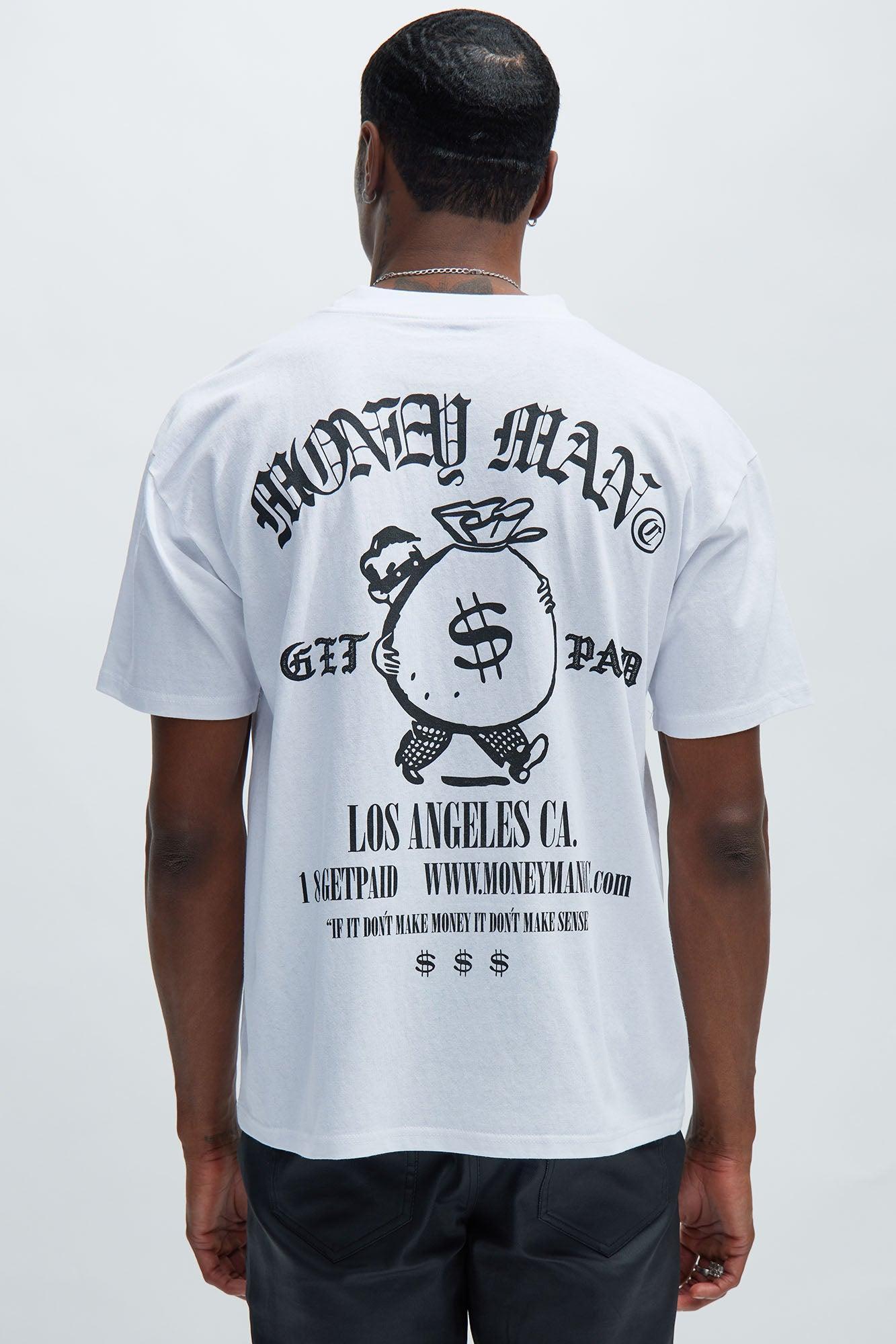 Money Man Boxy Short Sleeve Tee - White Product Image