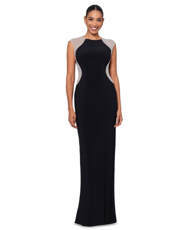 Women's Rhinestone Illusion-Trim Gown Product Image