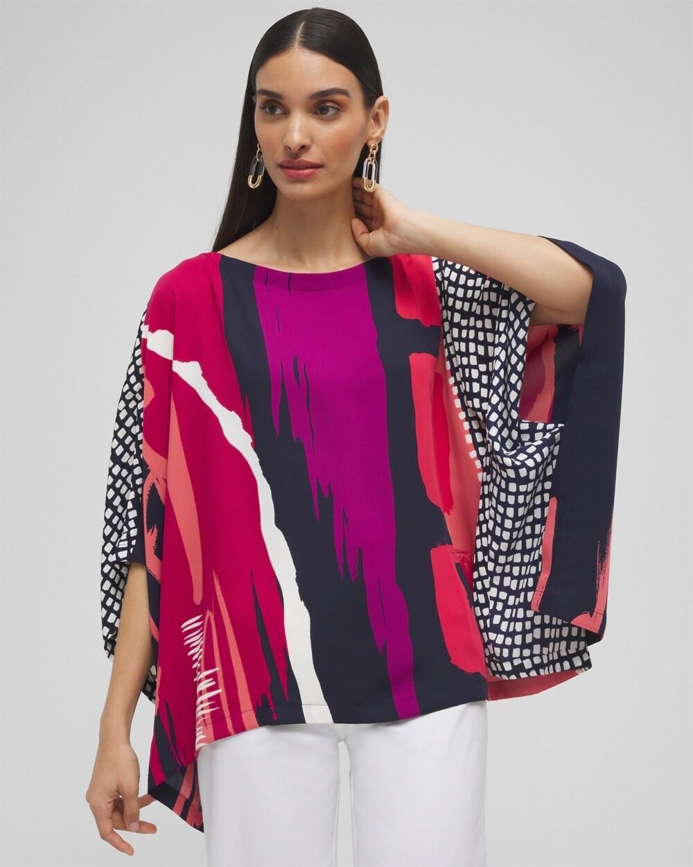 Abstract Print Poncho Product Image