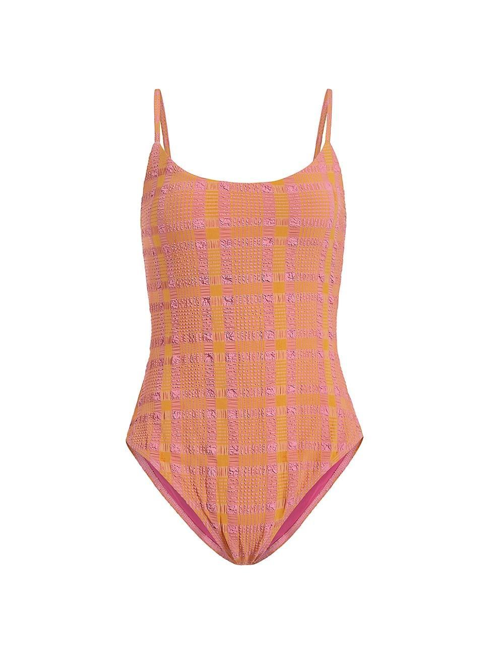 Womens Amalfi Gingham One-Piece Swimsuit Product Image