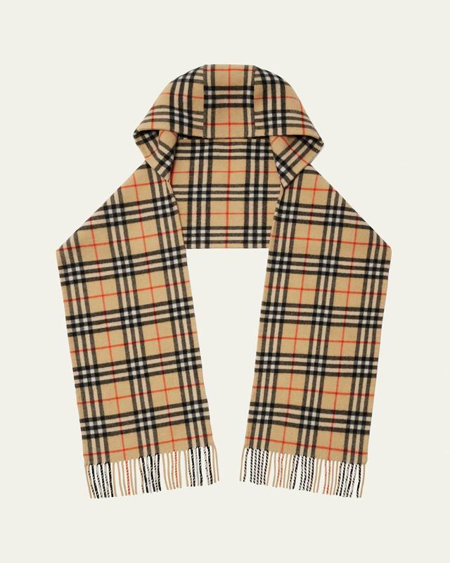 Mens Lola Check Hooded Cashmere Scarf Product Image