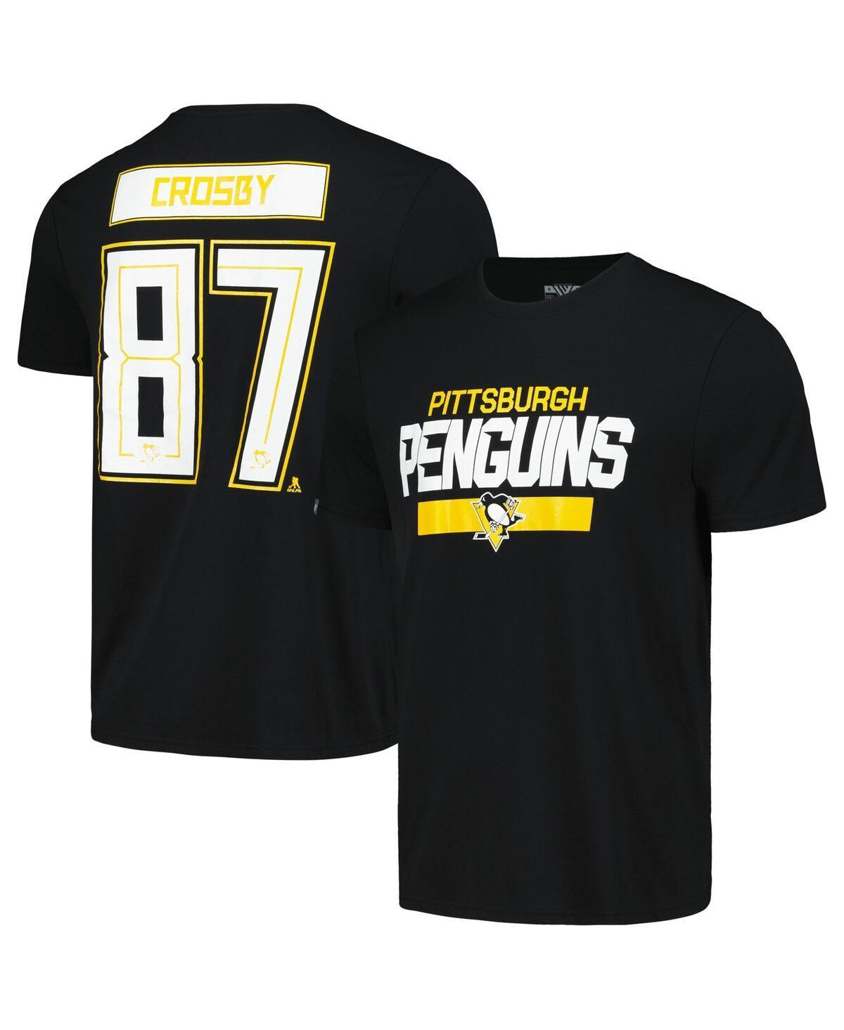 Mens LevelWear Sidney Crosby Black Pittsburgh Penguins Richmond Player Name and Number T-shirt Product Image