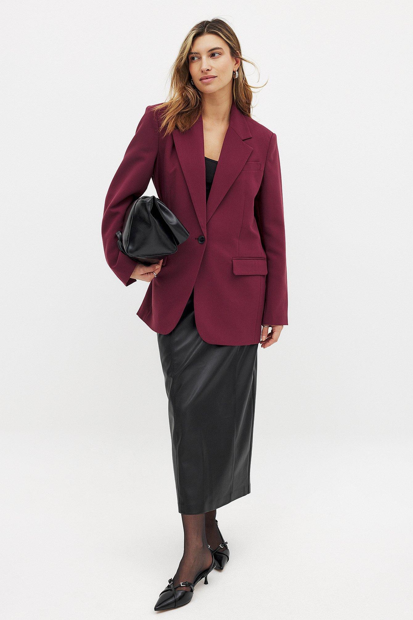 Maxi Oversized One Button Blazer Product Image