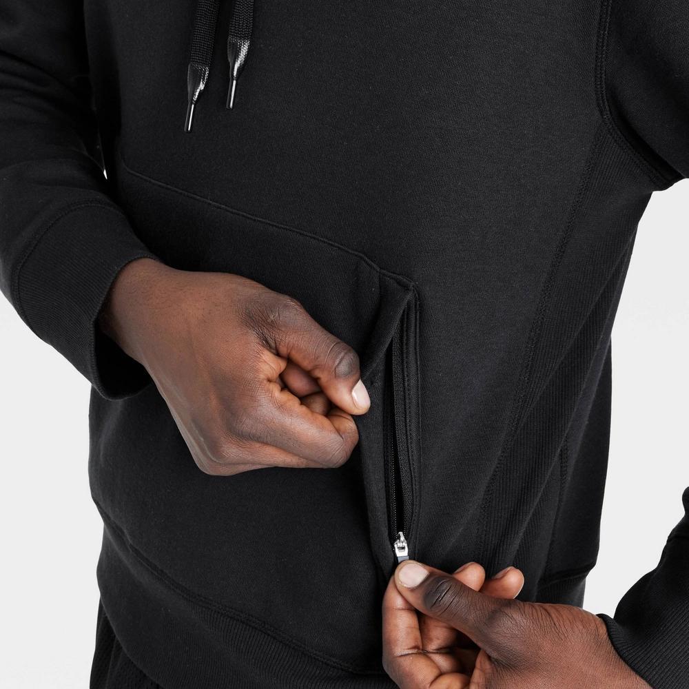 Men's Cotton Fleece Hooded Sweatshirt - All In Motion™ Product Image