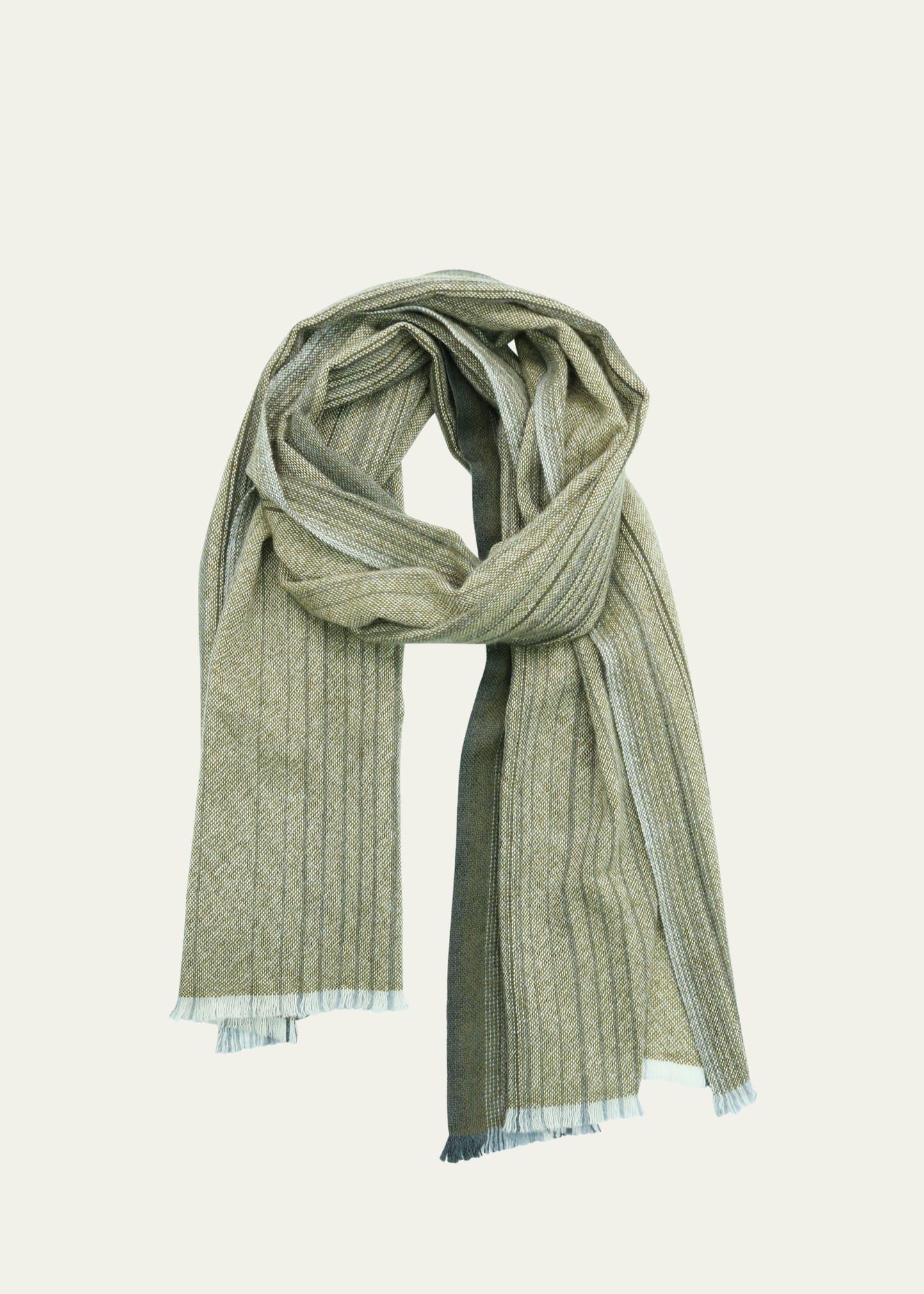 Mens Cashmere Pashmina Stripe Scarf Product Image