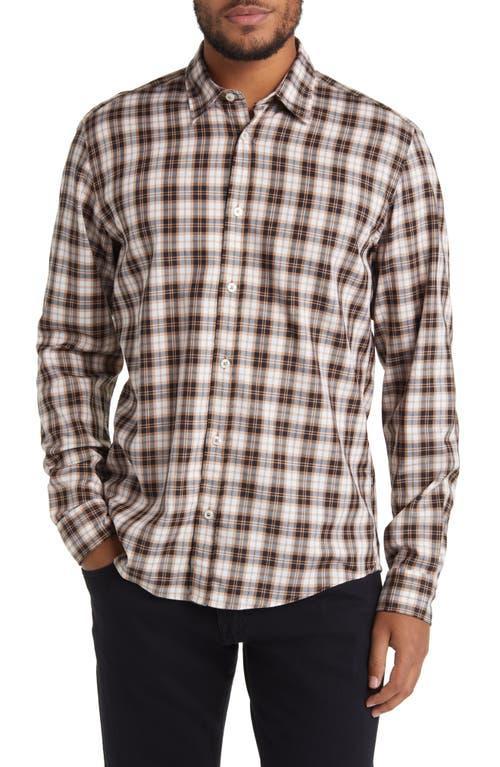 BOSS Liam Check Regular Fit Stretch Button-Up Shirt Product Image