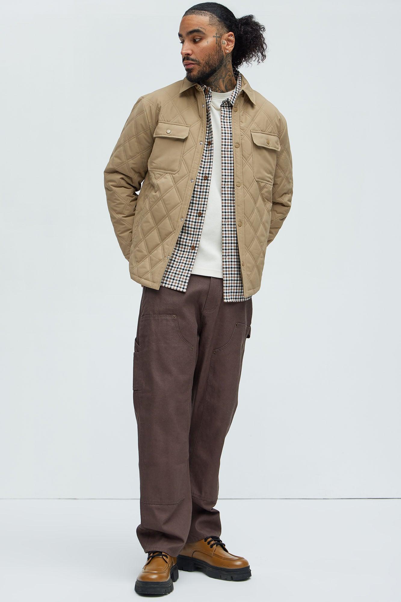 Auburn Quilted Shirt Jacket - Tan Product Image