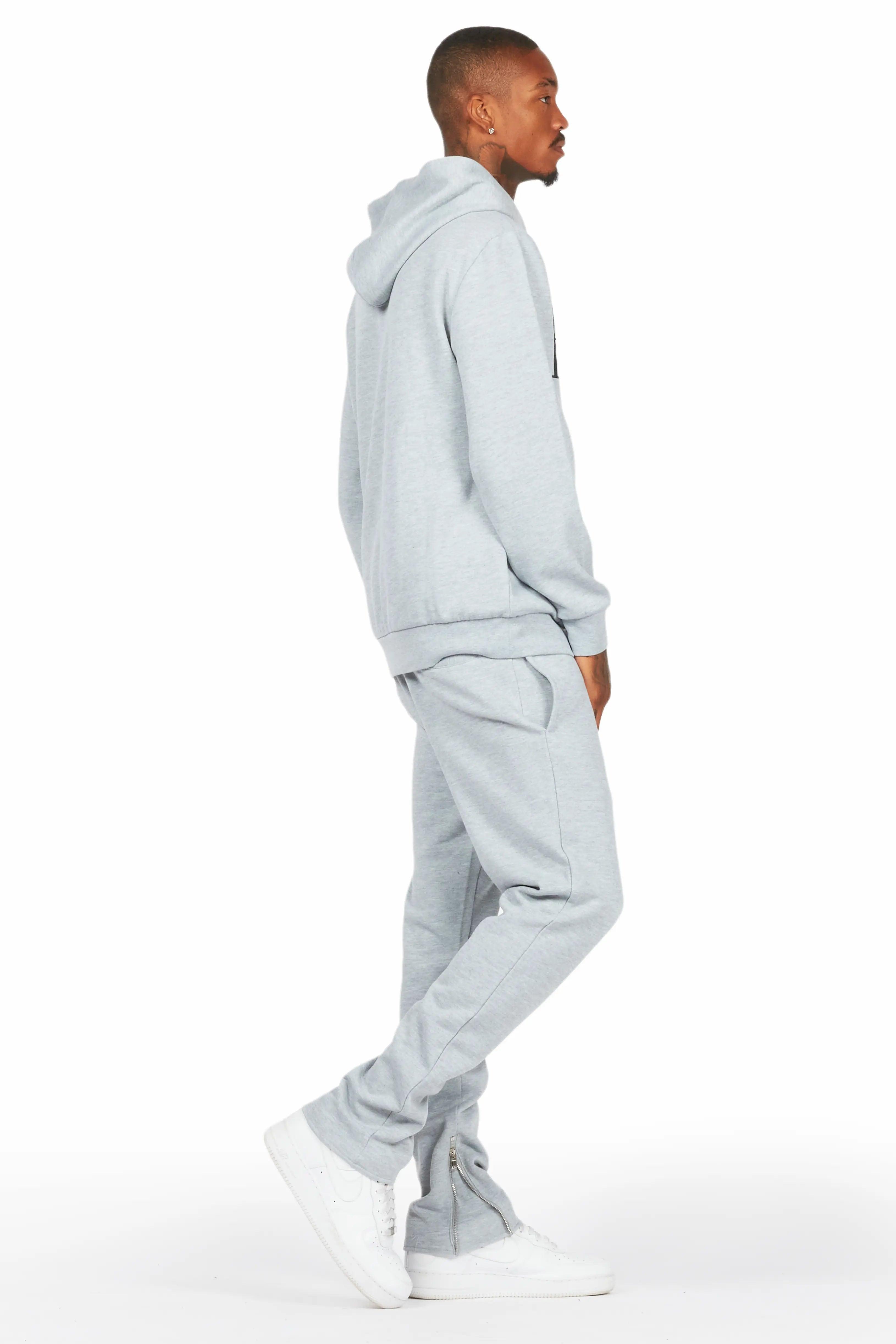 Dayte Nite Heather Grey Slim Fit Track Set Male Product Image