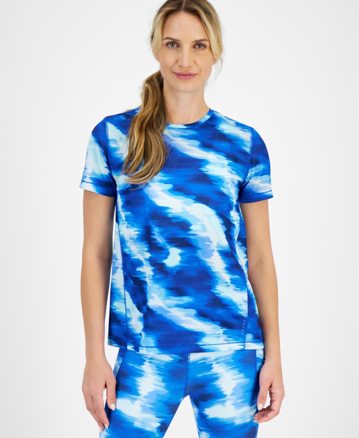 Id Ideology Womens Shibori Wave Printed Mesh Tee, Created for Macys Product Image