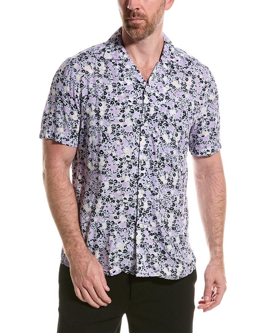 Hugo  Straight Fit Shirt In Purple Product Image