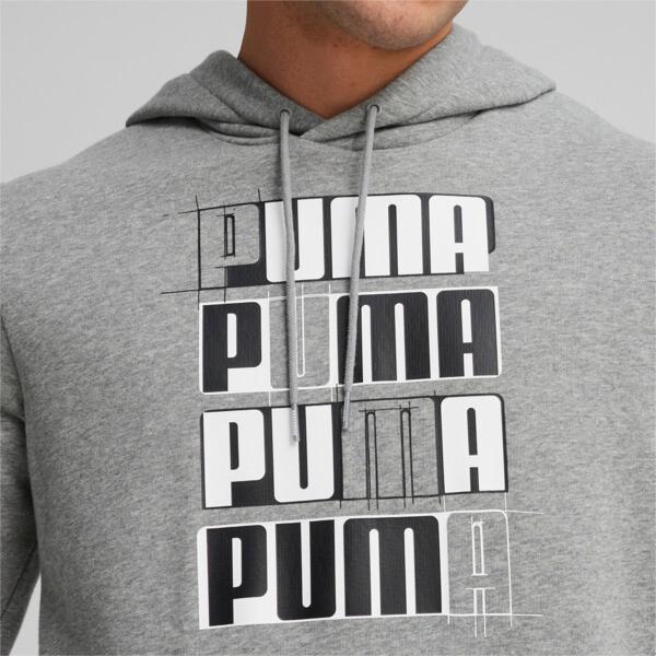 PUMA ESS+ LOGO LAB Men's Hoodie in Medium Grey Heather Product Image