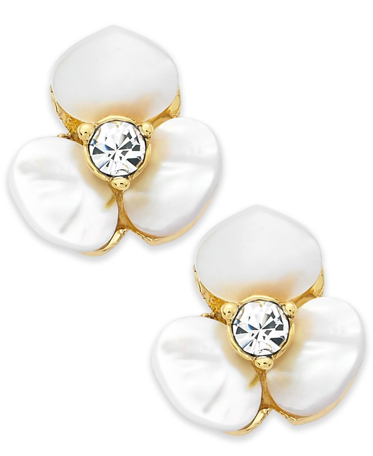 Womens Disco Pansy Mother-of-Pearl Mini Stud Earrings Product Image