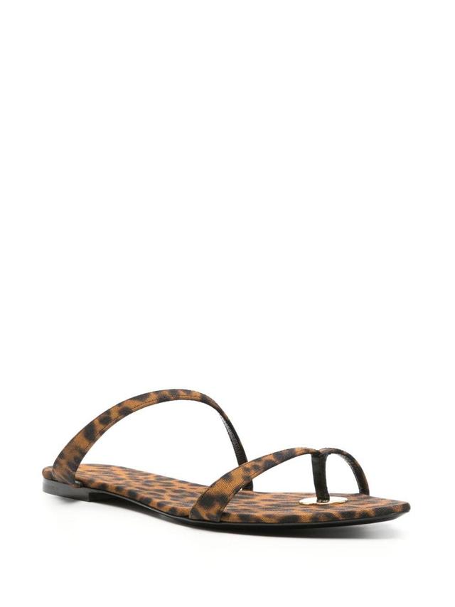 Tanger Open Toe Slides In Brown Product Image