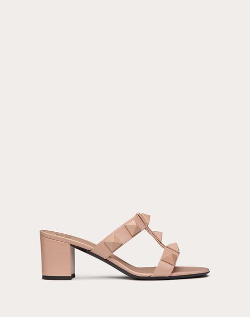 ROMAN STUD SLIDE SANDAL IN CALFSKIN AND TONE-ON-TONE STUDS 60MM Product Image