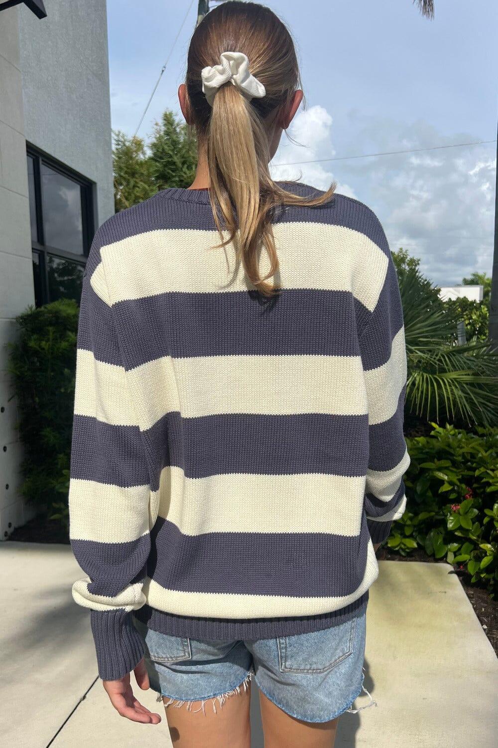 Brianna Cotton Thick Stripe Sweater Product Image