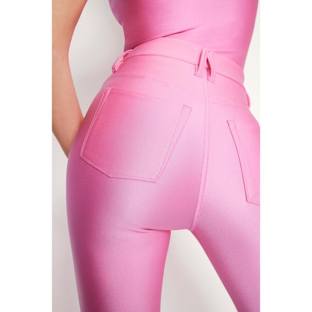 Womens Compression Shine Good Waist Legggings | Sorority Pink, Size 16 Plus | Good American by Khlo Kardashian Product Image