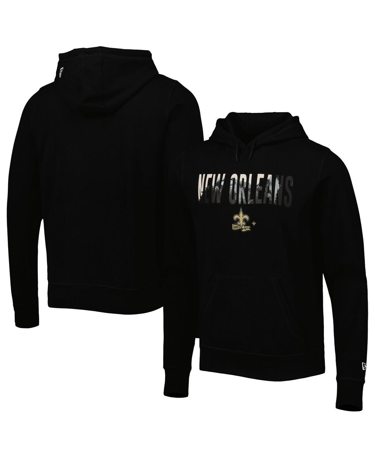 Mens New Era New Orleans Saints Ink Dye Pullover Hoodie Product Image