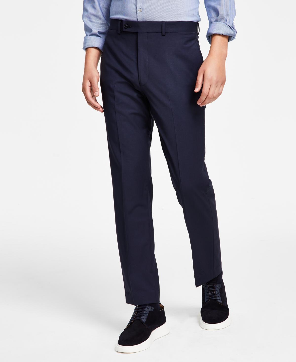 Calvin Klein Men's Infinite Stretch Solid Slim Fit Pants Blue Size 42X30 Product Image