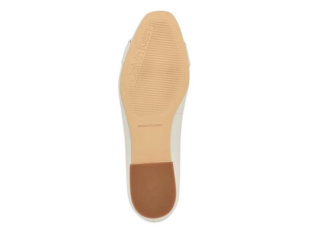 Calvin Klein Crystil (Ivory Leather) Women's Flat Shoes Product Image