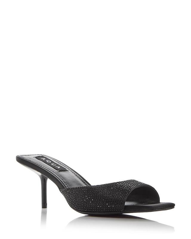 Aqua Womens Onyx Embellished Stiletto Mules Product Image