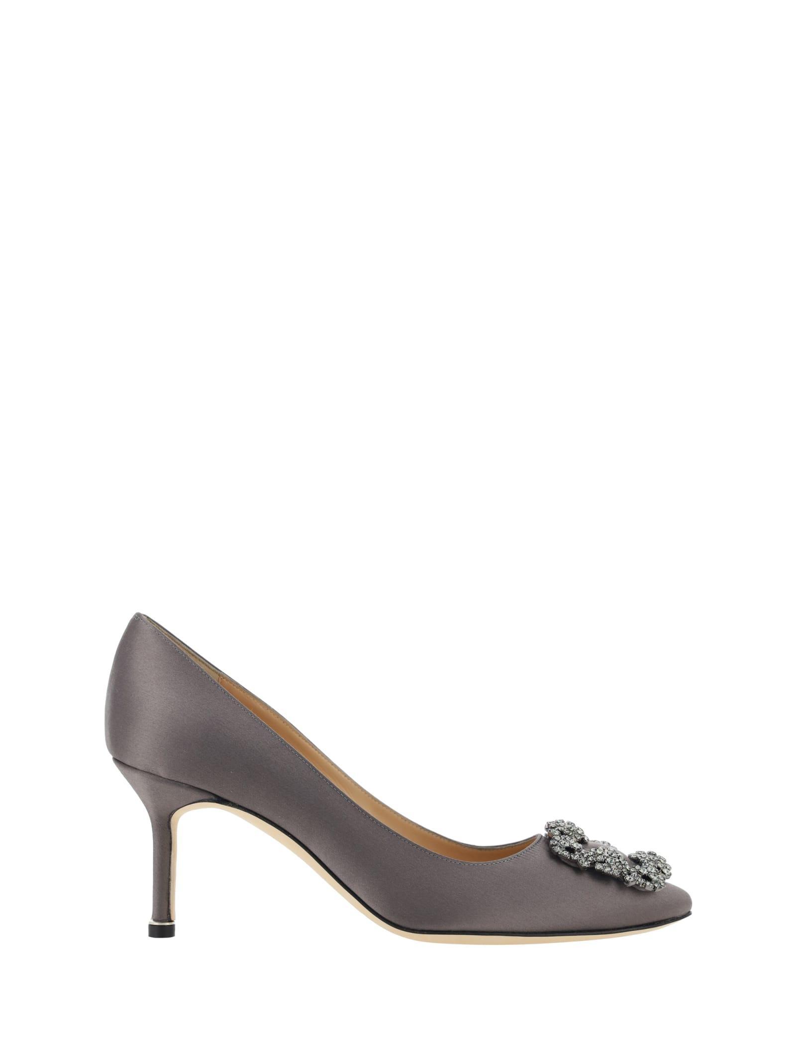 MANOLO BLAHNIK Hangisi Pumps In Gray Product Image