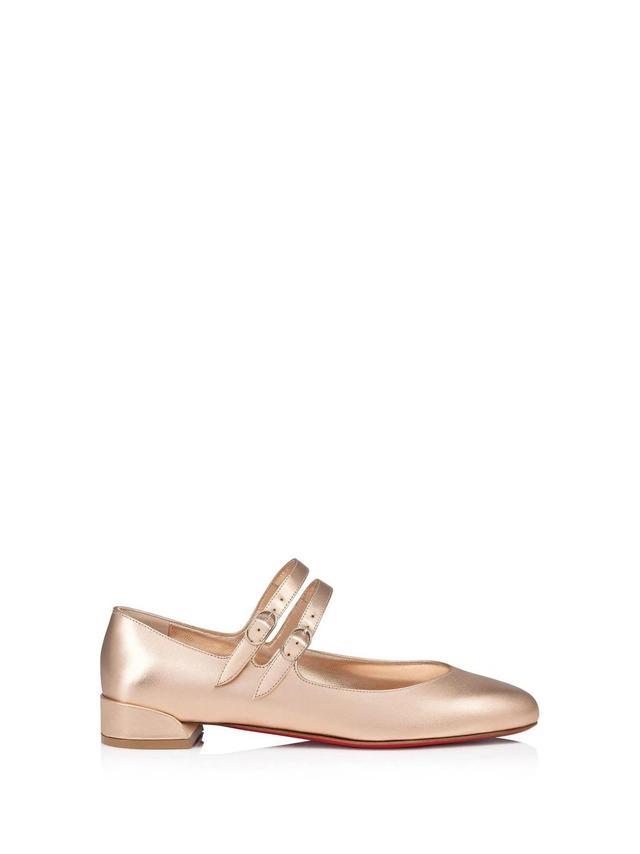 CHRISTIAN LOUBOUTIN Flat Shoes In Beige Product Image