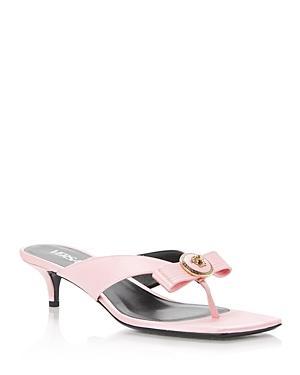 Versace Womens Slip On Embellished Mid Heel Sandals Product Image