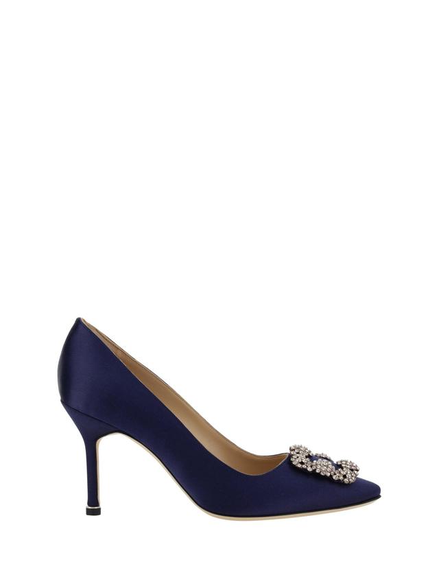 MANOLO BLAHNIK Hangisi Pumps In Gray Product Image