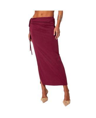 Womens Frankie drawstring slit maxi skirt Product Image