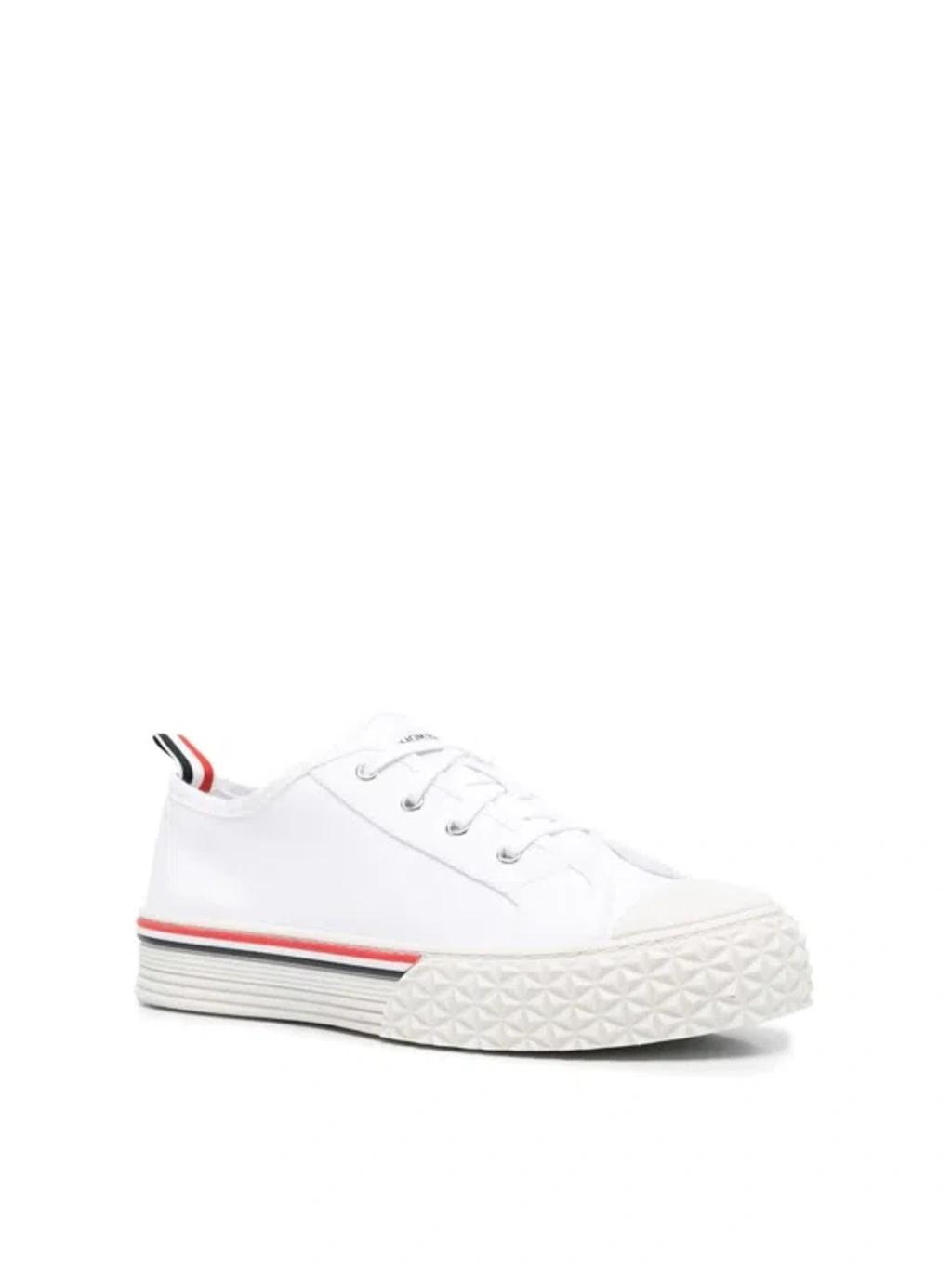 THOM BROWNE Man Sneakers White Size 11 Textile Fibers Product Image