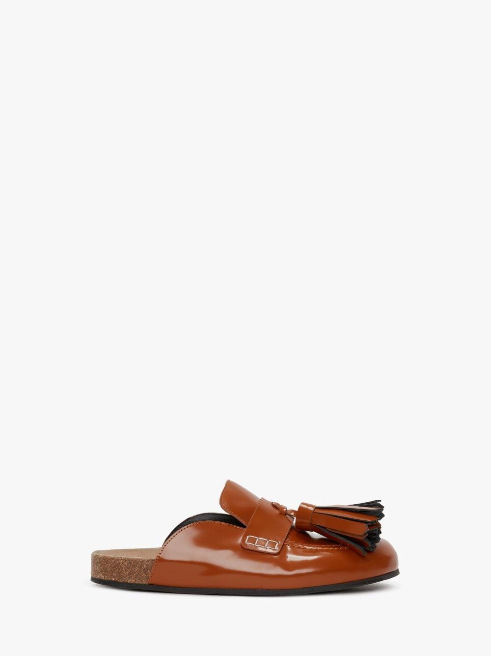 TASSEL LOAFER LEATHER MULES in brown | JW Anderson US  Product Image