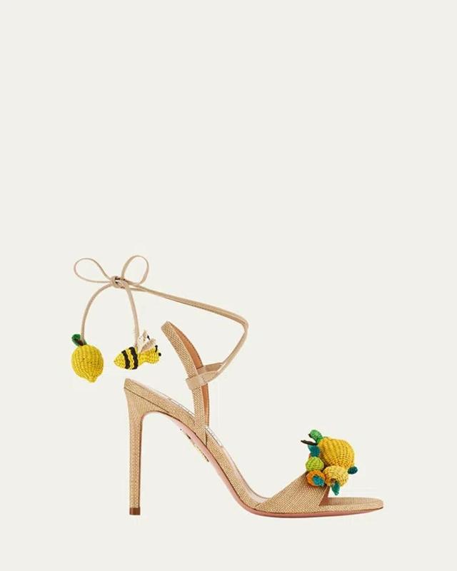 Citrus Punch 105 Raffia Sandals In Neutral Product Image