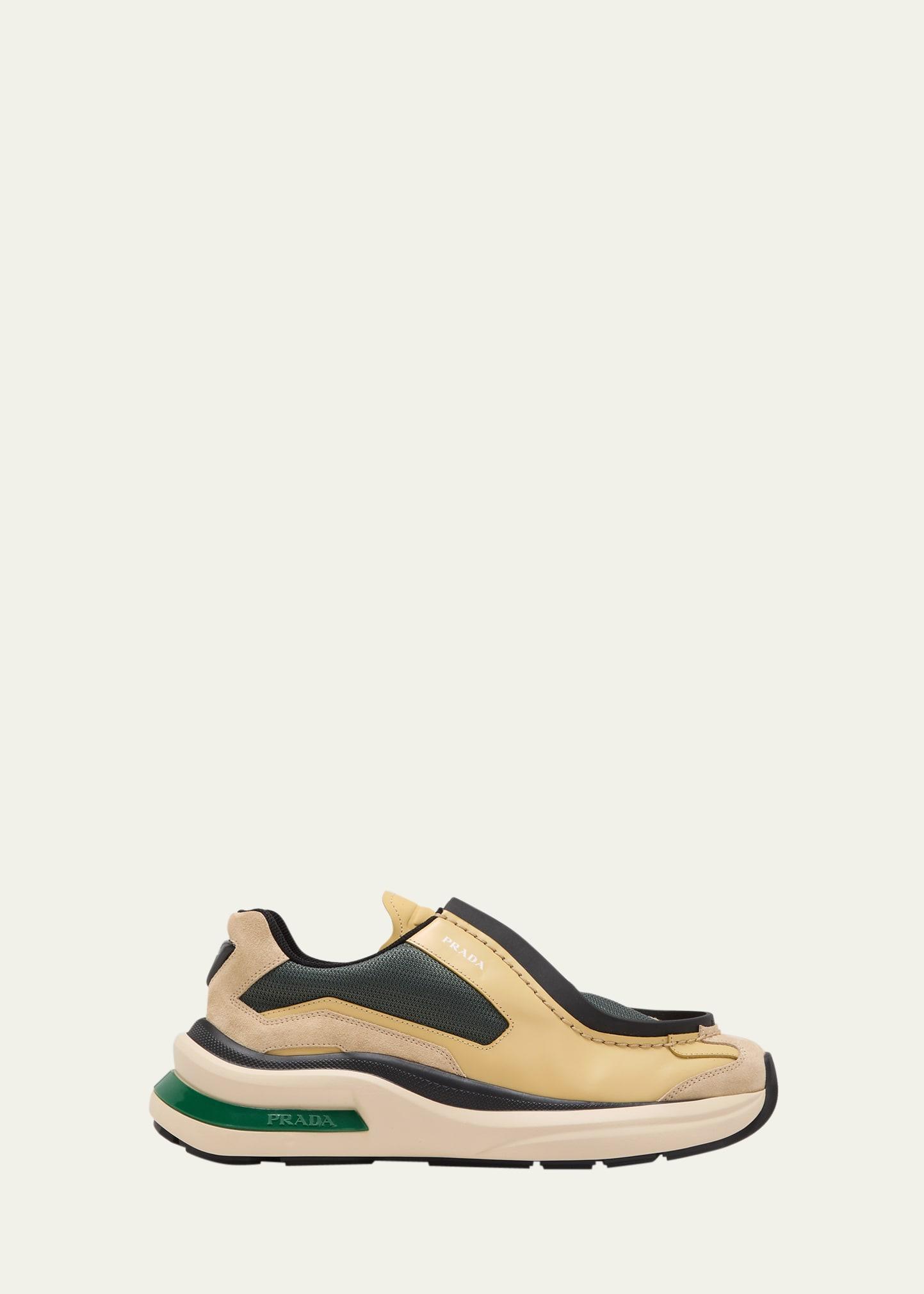 Prada New Mixed Media Sneaker Product Image