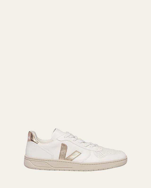 V-10 Bicolor Metallic Low-Top Sneakers Product Image