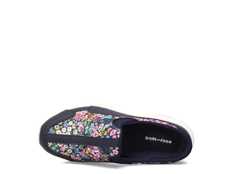 Easy Spirit Traveltime Womens Fashion Mules Blue Team Floral Product Image