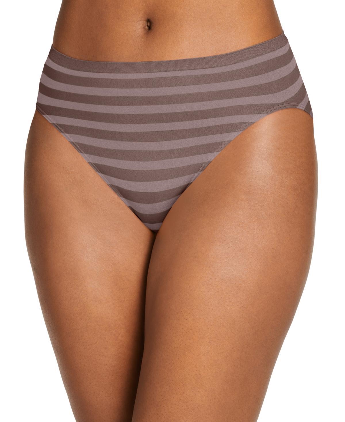 Womens Jockey Comfies Matte & Shine Seamless Hi-Cut Panty 1306 Product Image