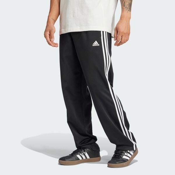 adidas Primegreen Essentials Warm-Up Open Hem 3-Stripes Track Pants Black 4XL Mens Product Image