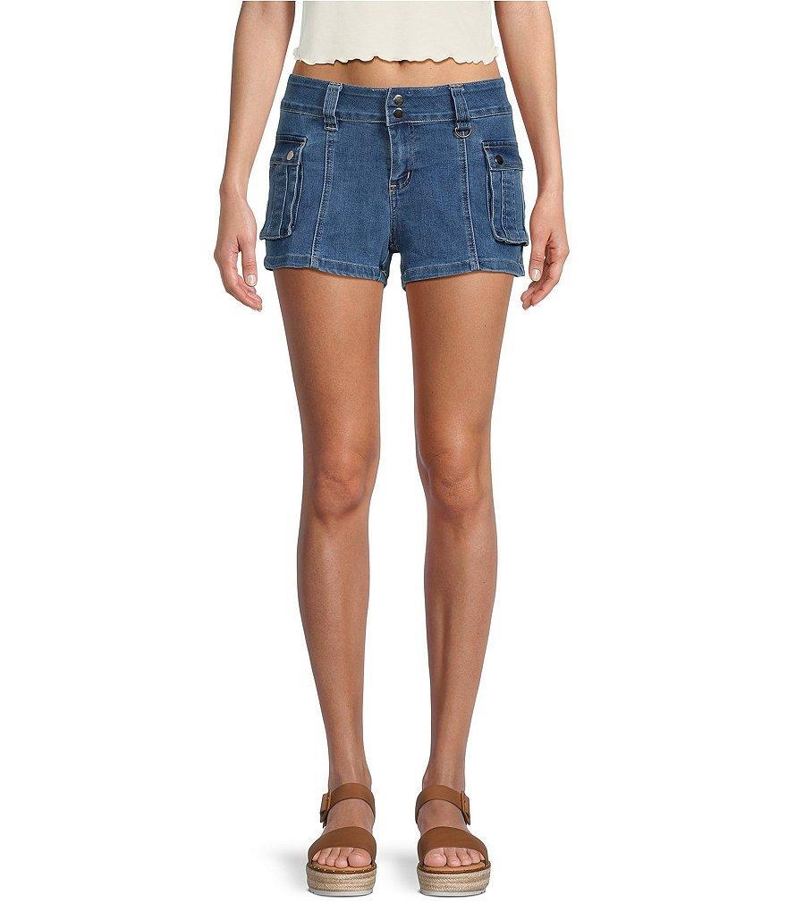 YMI Jeanswear Low Rise Denim Cargo Shorts Product Image