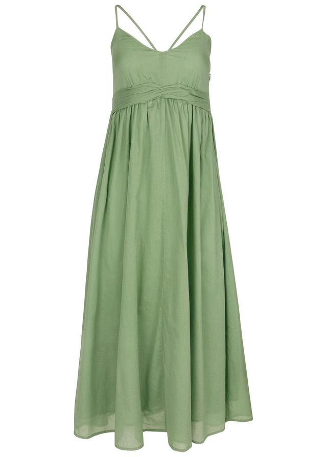 Spaghetti Strap Maxi Dress - Basil Product Image