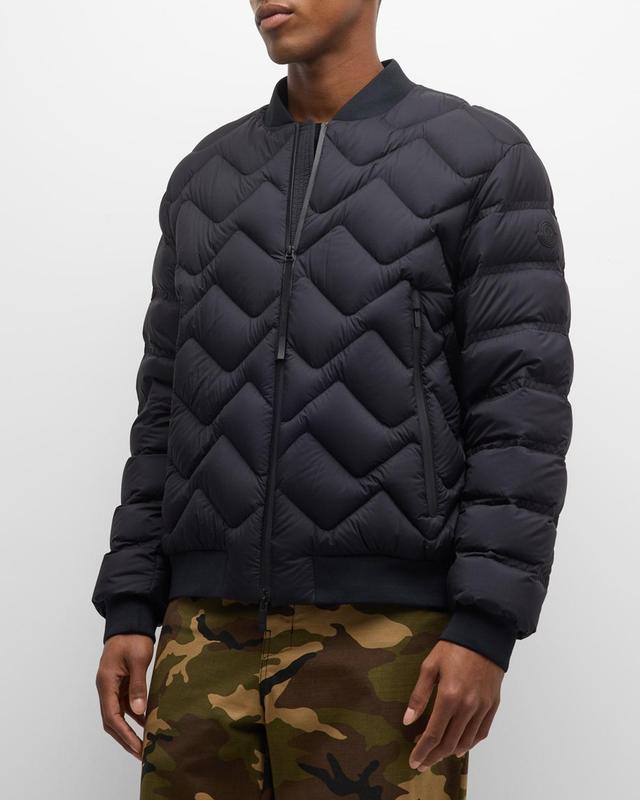 Mens Ubac Diagonal Quilt Bomber Jacket Product Image