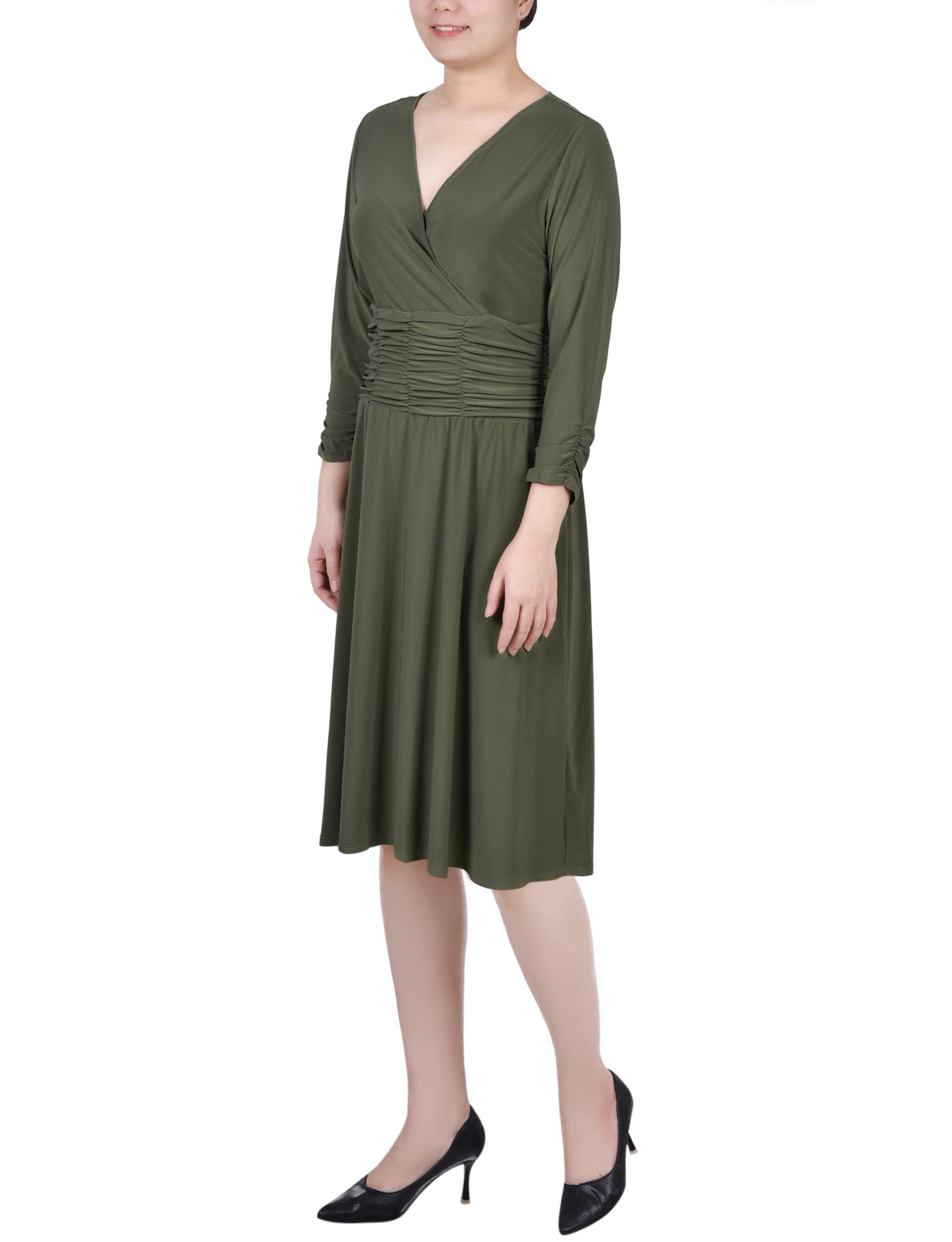 Ruched A-Line Dress - Petite Product Image